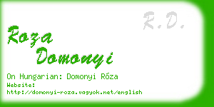 roza domonyi business card